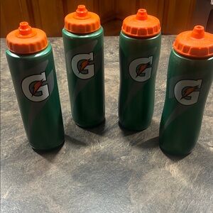 Green and Orange Sports Bottles - Set of 4